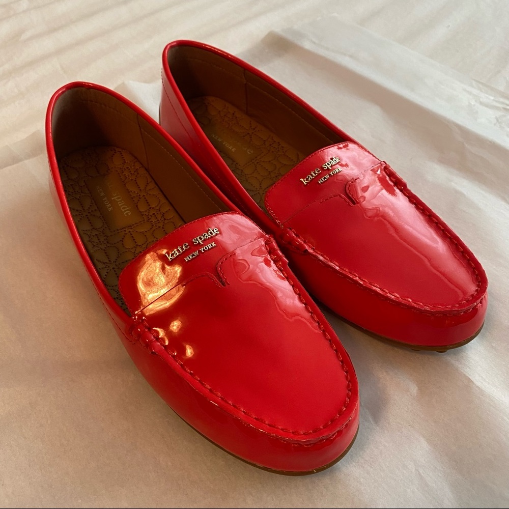 NIB Kate Spade Deck Patent Leather Driving Mocs